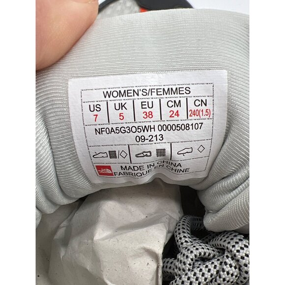 The North Face Womens Size 7 Vectiv Trail Running Shoe Left Only White/Orange - Picture 7 of 7